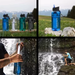 Traitement De L'eau Gourde Filtre à Eau Lifestraw Go 1L Verte -ÉCLAIRER Soldes Magasin gourde filtre a eau lifestraw go 2 stages 1l bleue 2
