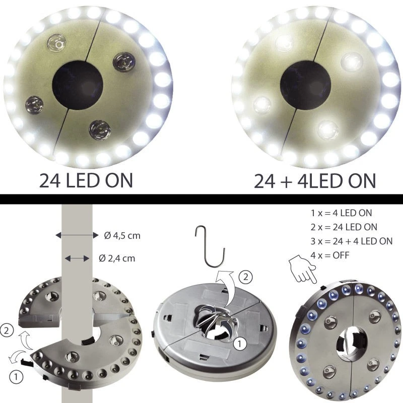 Accueil Lampe De Tente Et Parasol CAO 28 LEDS 5 Accueil Lampe De Tente Et Parasol CAO 28 LEDS – Image 3